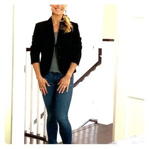 Genuine Leather Cropped Quilted Jacket